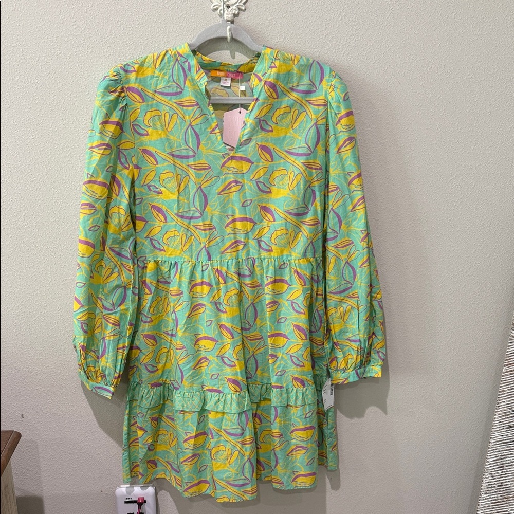 Floral Green Mini Dress